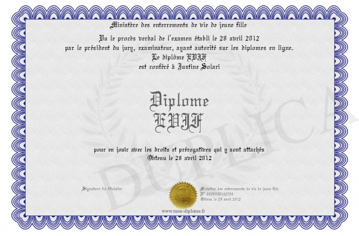 diplome evjf